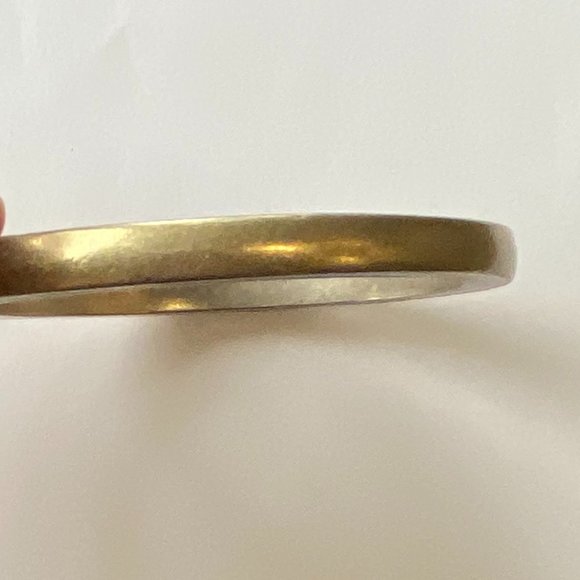 Gerard Yosca Black Enamel Gold Thick Bangle Bracelet - Picture 4 of 6